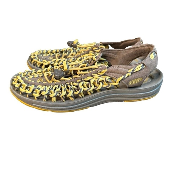 Keen Uneek Hiking Sandals Shoes Womens (Waterproof) US 7 Yellow and Gray - Picture 2 of 8